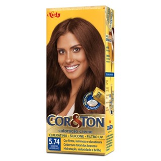 Tintura Creme Cor & Ton Marrom Acobreado 5.74