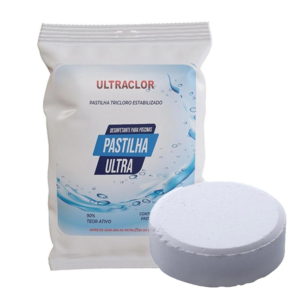 Cloro em Pastilha 90% Ativo para Piscina 200g Ultraclor