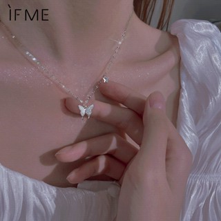 Se ME Colar Pingente Borboleta De Cristal Elegante Gargantilha De Corrente De Prata Para Acessórios De Jóias Femininas
