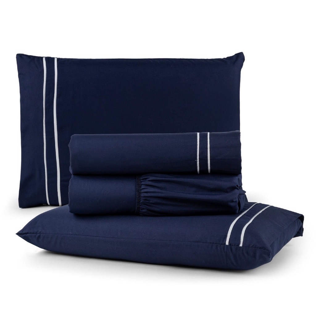 lençol casal jogo de cama 03 peças cama box lençol com elástico, fronhas lençol de cima percal