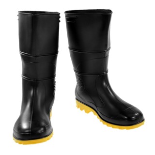 Bota PVC Cano Longo Preta com Solado Amarelo Patrol CA 42457