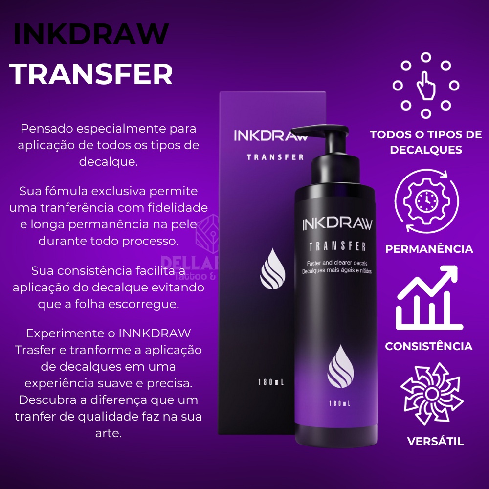 Transfer 180ml INKDRAW Decalque Tatuagem Stencil  Tattoo