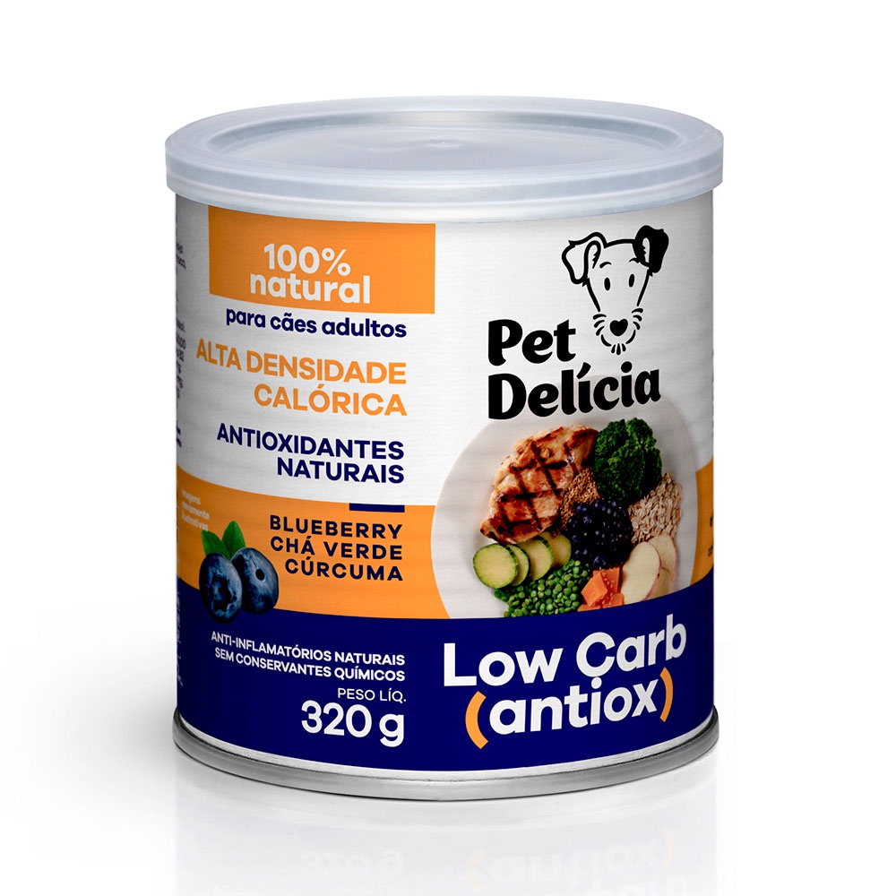Ração Úmida Para Cães Adultos Pet Delícia Low Carb 320g em Oferta na Shopee