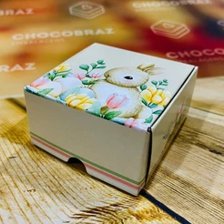 10~50 Caixas P/4 Doces Páscoa Encantada 4848 (Páscoa Ideia 2025)