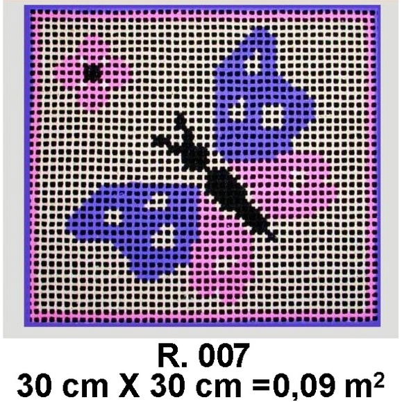Tela para Bordar Pintada à Mão Tapeçaria em Talagarça Grossa Cru Artesanato Trabalho Manual meio ponto rosinha ponto impar Tela R. 007 em Oferta na Shopee