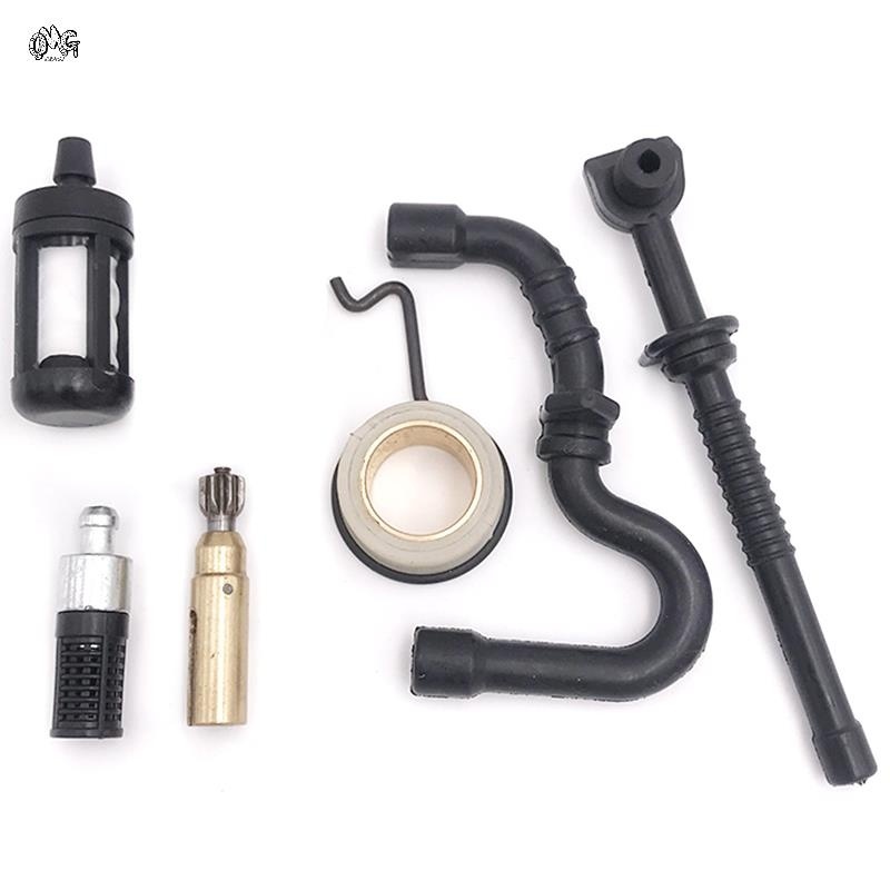 Bomba De Óleo Engrenagem Sem-Fim Linha De Filtros Combustível Kit De Mangueiras Para Stihl MS 180 170 MS180 MS170 018 017 Peças Motosserras 11236407102