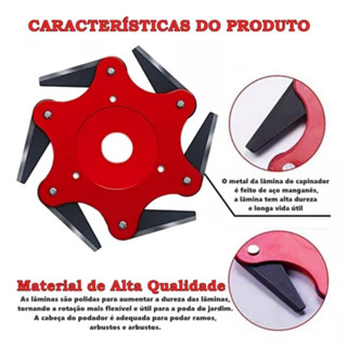 Lâmina 6 Pontas Canivete P/ Roçadeira em Oferta na Shopee