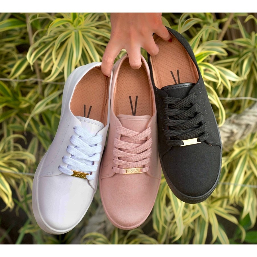 Tênis Feminino Vizzano Original Básico Baixo Casual Flex Sapato Flatform Conforto Floather...