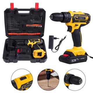 Furadeira a bateria de Impacto Parafusadeira 20V 3/8" de Lítio 1.5Ah com Maleta de Acessórios em Oferta na Shopee