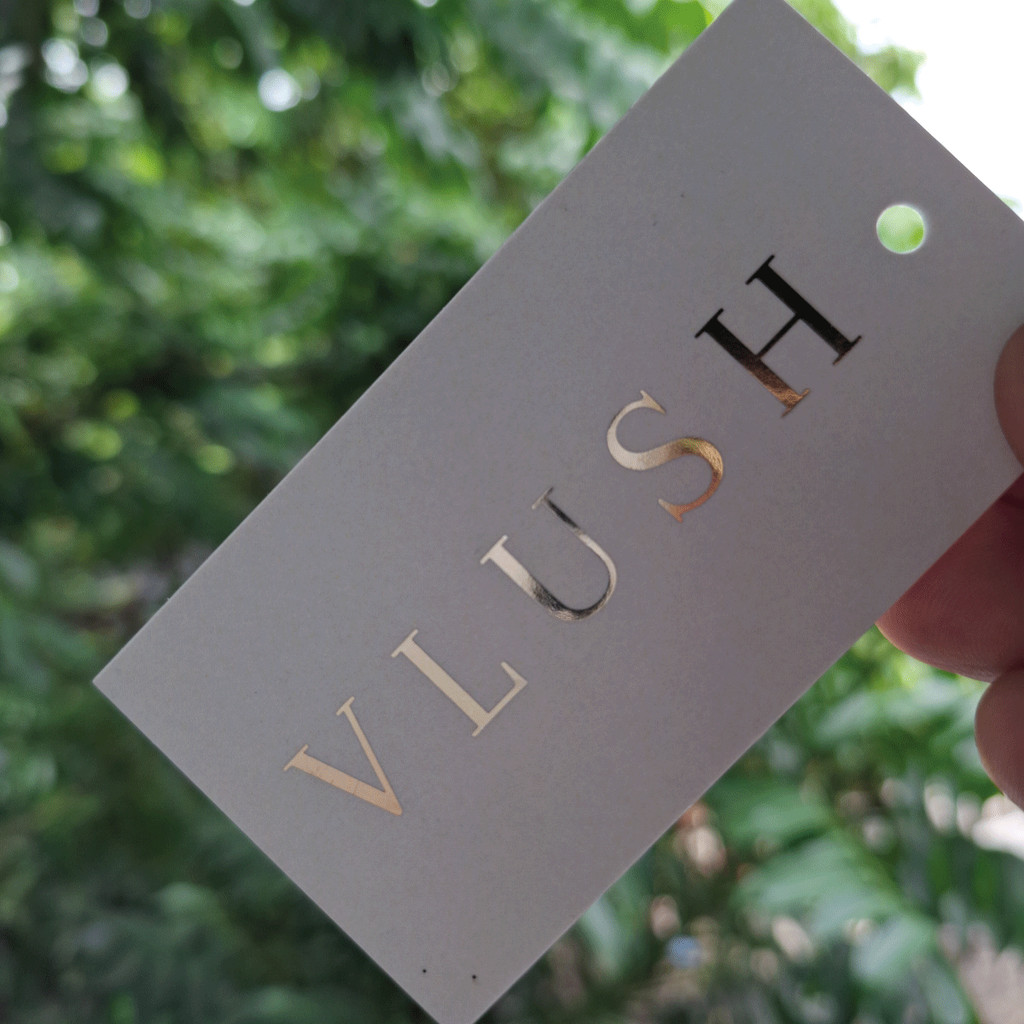 Tags Hot Stamping Etiquetas para roupas Impressão frente e verso personalizado