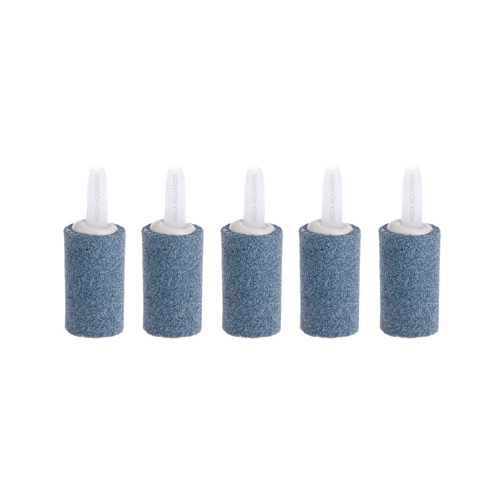 kit 5 pedra porosa cilindrica 5cm p/ compressor bomba de ar oxigenador aquário gerar bolhas Aquam S8