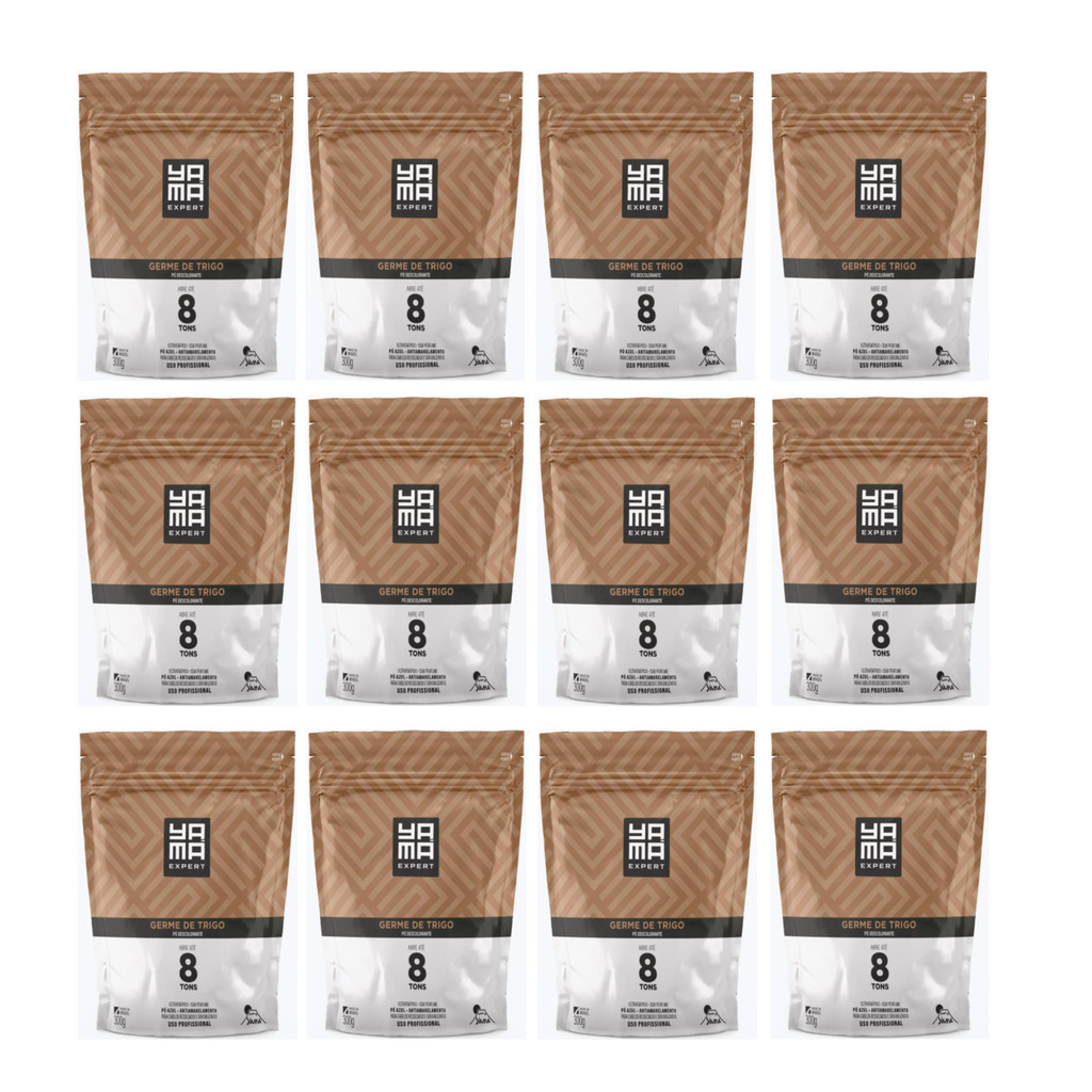 Kit Com 12 Pó Descolorante Germe De trigo Yamá 300g