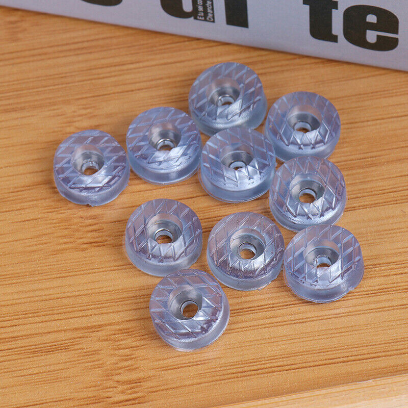 Kit 100 Peças Pezinho Pequeno Maciço Pé Base Vazada Silicone Antiderrapante Para Caixa Som Profissional Acustica