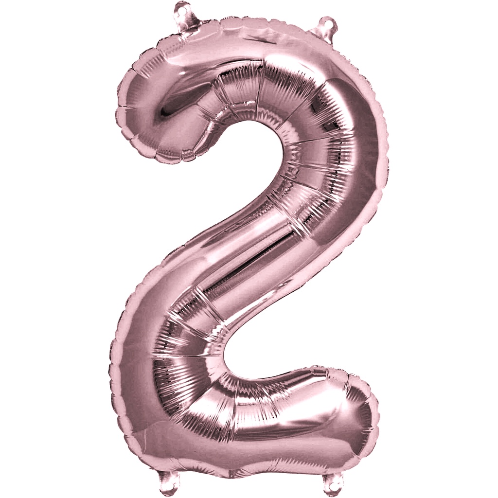 Bexiga Balão Metalizado 30 Polegadas 75cm Rosé Gold Número 2 em Oferta na Shopee