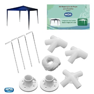 Kit Conexão Para Gazebo Tenda Ráfia 3,00x3,00 11 Peças Reparo