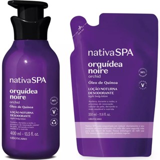 Kit Loção Noturna Hidratante Nativa Spa Orquidea Noire +refl