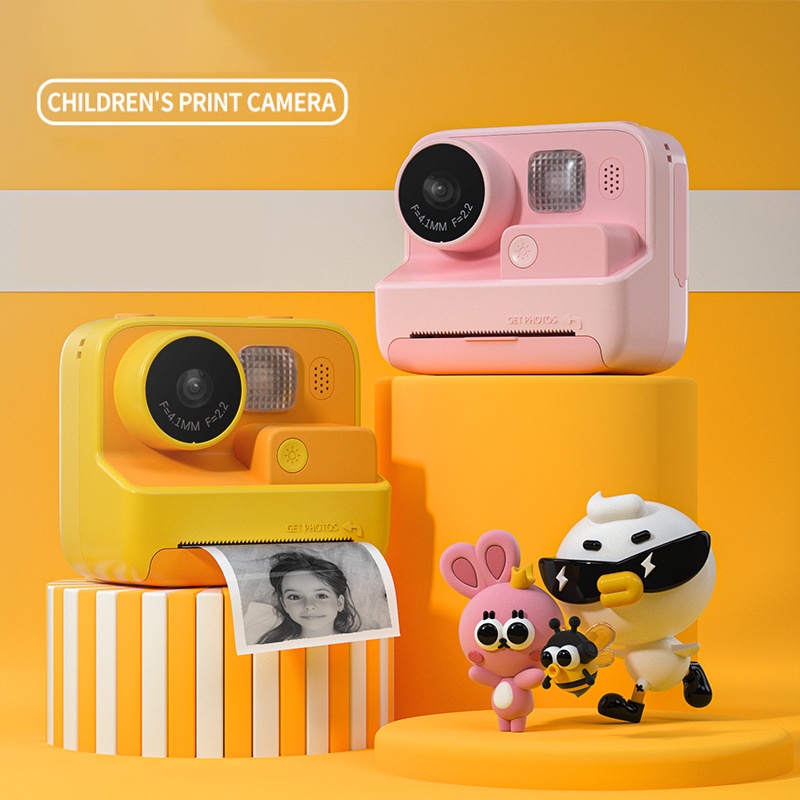 Nova Câmera Digital De Impressão Instantânea Para Crianças HD Mini SLR Dual Lens Toy Fotográfico Exterior