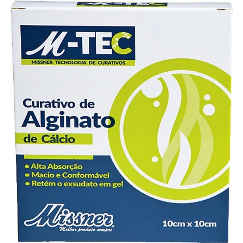 Curativo de Alginato de Cálcio M-TEC 10cm x 10cm - Missner em Oferta na Shopee