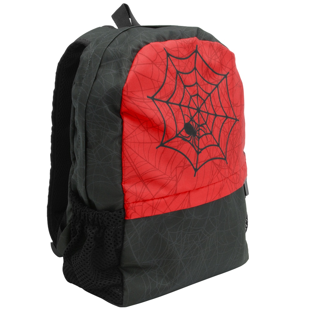 Mochila Bolsa Feminina e Masculina Escolar Infantil Pro Tork Spider Porta Canetas