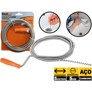 Cabo De Inox Para Desentupir Tubulação Banheiro Calha Grande	Bestfer BFH1478 em Oferta na Shopee