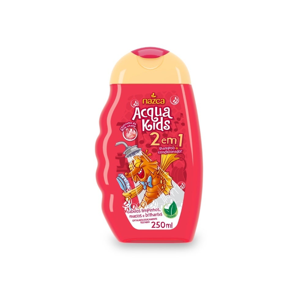Shampoo Nazca Acqua Kids 2x1 Milk Shake 250ml em Oferta na Shopee