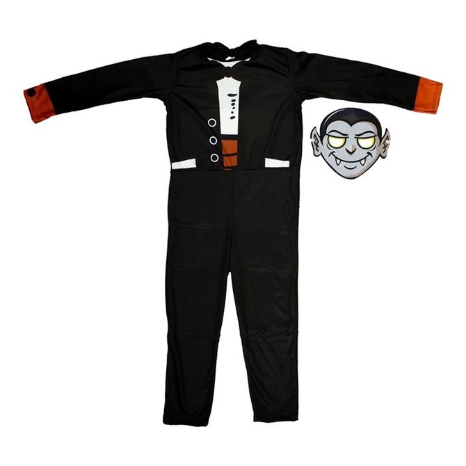 Fantasia Vampiro Infantil Longo Com Máscara Conde Drácula de Halloween em Oferta na Shopee
