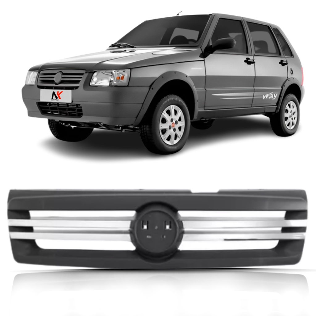 Grade Radiador Uno Fiorino 2009 2010 2011 2012 2013 FRISO CROMADO 1a Linha Novo
