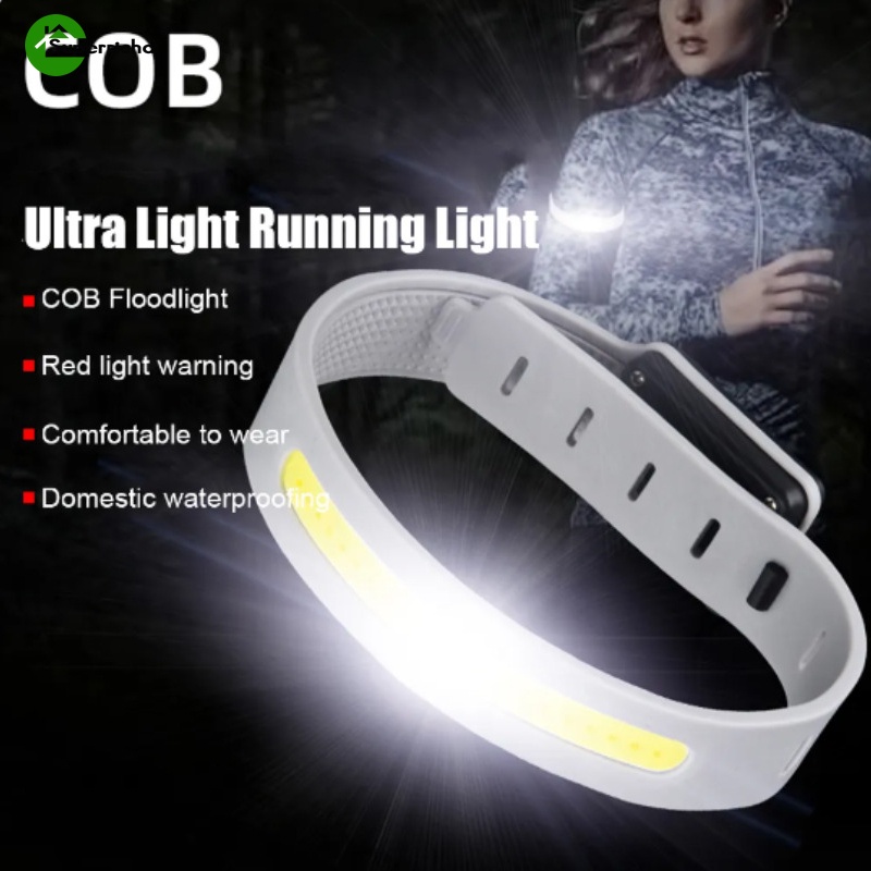 Lâmpada De Advertência De Ciclismo Com Pulseira Recarregável USB À Prova D'água/3 Modos Braçadeira Esportiva Noturna Luz Led/De Corrida Ultra-Leve COB Intermitente De Acampamento Ao Ar Livre