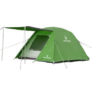 Barraca de Camping Teante 3/4 Pessoas com Varanda Verde Escuro - Azteq