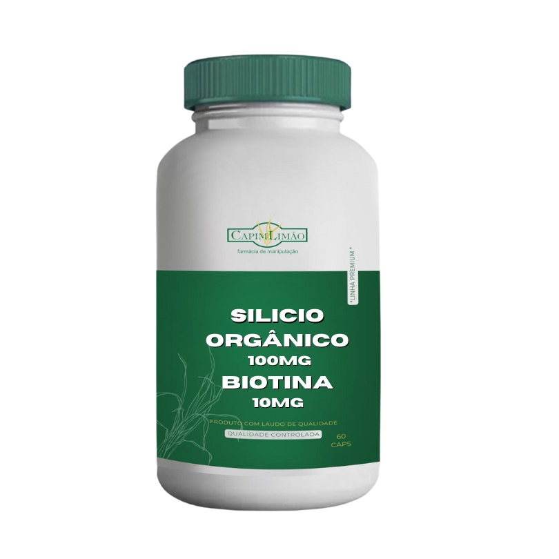 Silicio Orgânico 100mg + Biotina 10mg 60 cápsulas