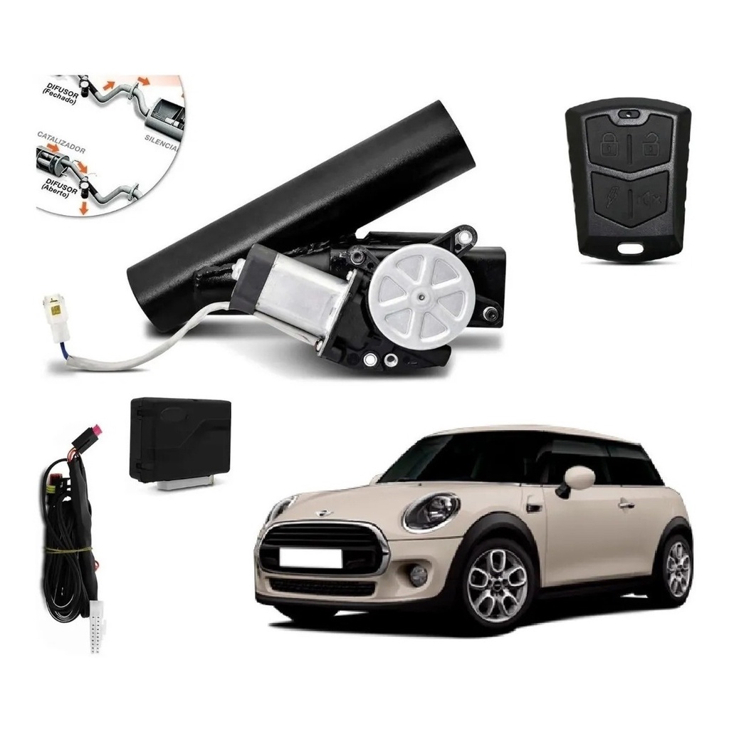 Difusor Escapamento C/ Controle Ronco Esportivo Mini Cooper