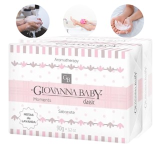 Sabonete Retangular Lavanda Classic Giovanna Baby Moments90g