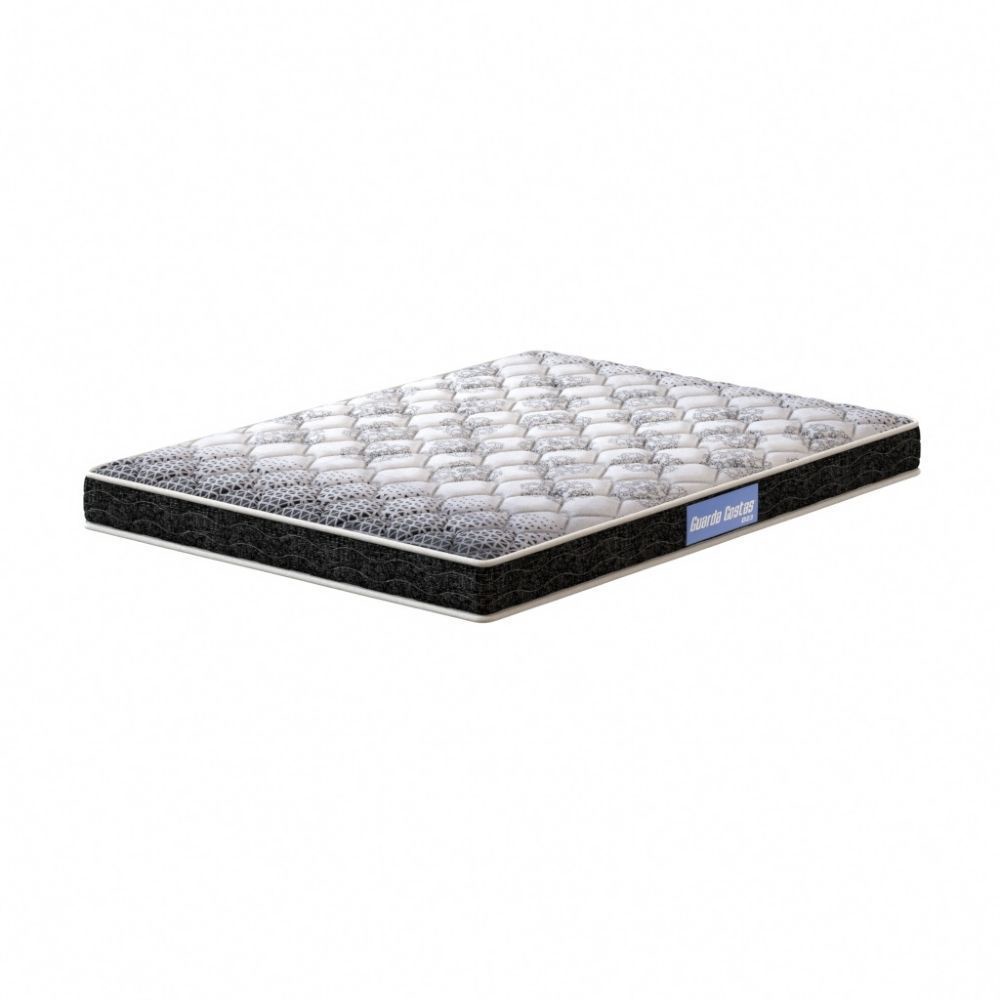 Colchão Casal Espuma D23 Guarda Costas Probel 12cm Branco/Preto