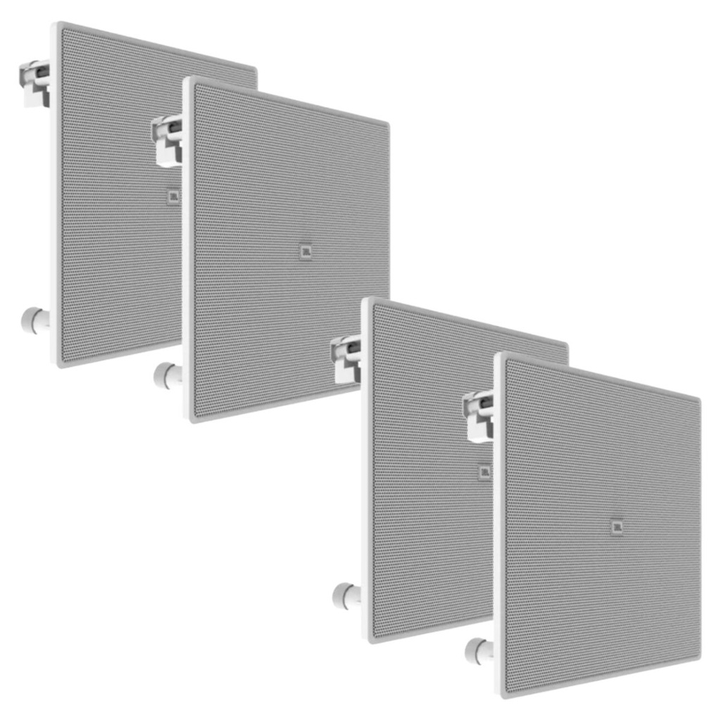 Kit 4 Arandelas JBL 6CO3Q+ Quadrada Branca - 70 Watts RMS em Oferta na Shopee