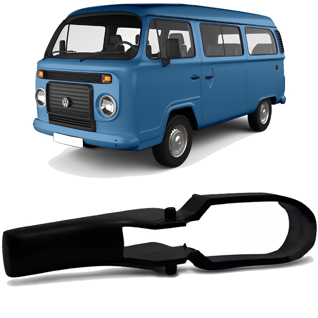Gatilho Maçaneta Puxador Externo Porta Kombi 1975 a 2013 Preto