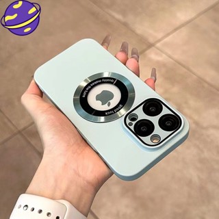PC Estojo Rígido De Sucção Magnética Fosco Adequado Para IPhone 15 14 13 12 11 Pro Max 14Plus Oco Anti-Incrustante De Luxo Telefone Proteção Da Lente De Vidro