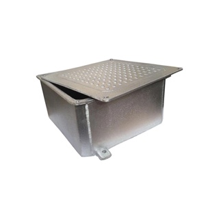 Caixa Passagem Piso Aluminio 100x100x60Mm Stampac em Oferta na Shopee