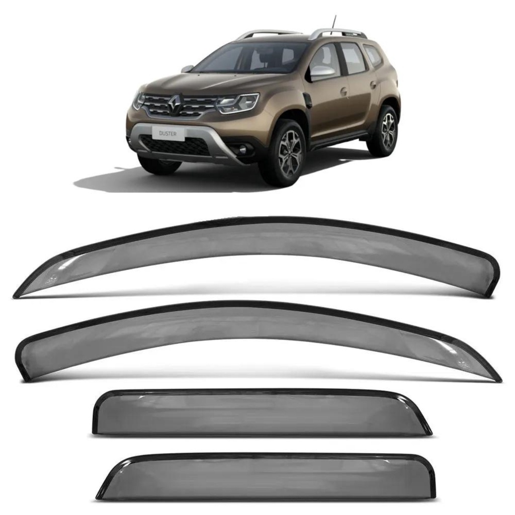 Calha de Chuva Defletor Inteiriça/Slim Duster 2020 á 2023 4 Portas em Acrílico Proteção contra Sol/Chuva TGPoli - 29.012 - Spare Parts and Accessories for Vehicles