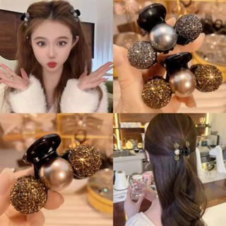 1PCS Luxo Pearl Glitter Winter Hairpin Orelhas De Gato Clip Headwear Acessórios De Cabelo Para Meninas Femininas