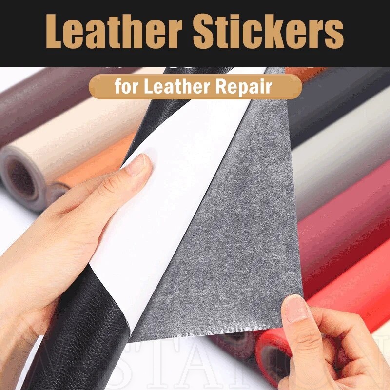 Fita Adesiva Auto-Para Reparo De Couro/Patch Artificial Cadeira De Sofá/Móveis Multicolor PU Adesivos Kit De Calçados De Parede