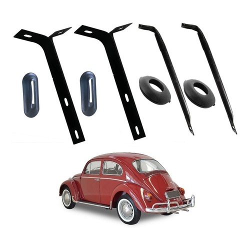 Kit Suporte Parachoque Traseiro + Guarnicao Fusca Ate 70 em Oferta na Shopee