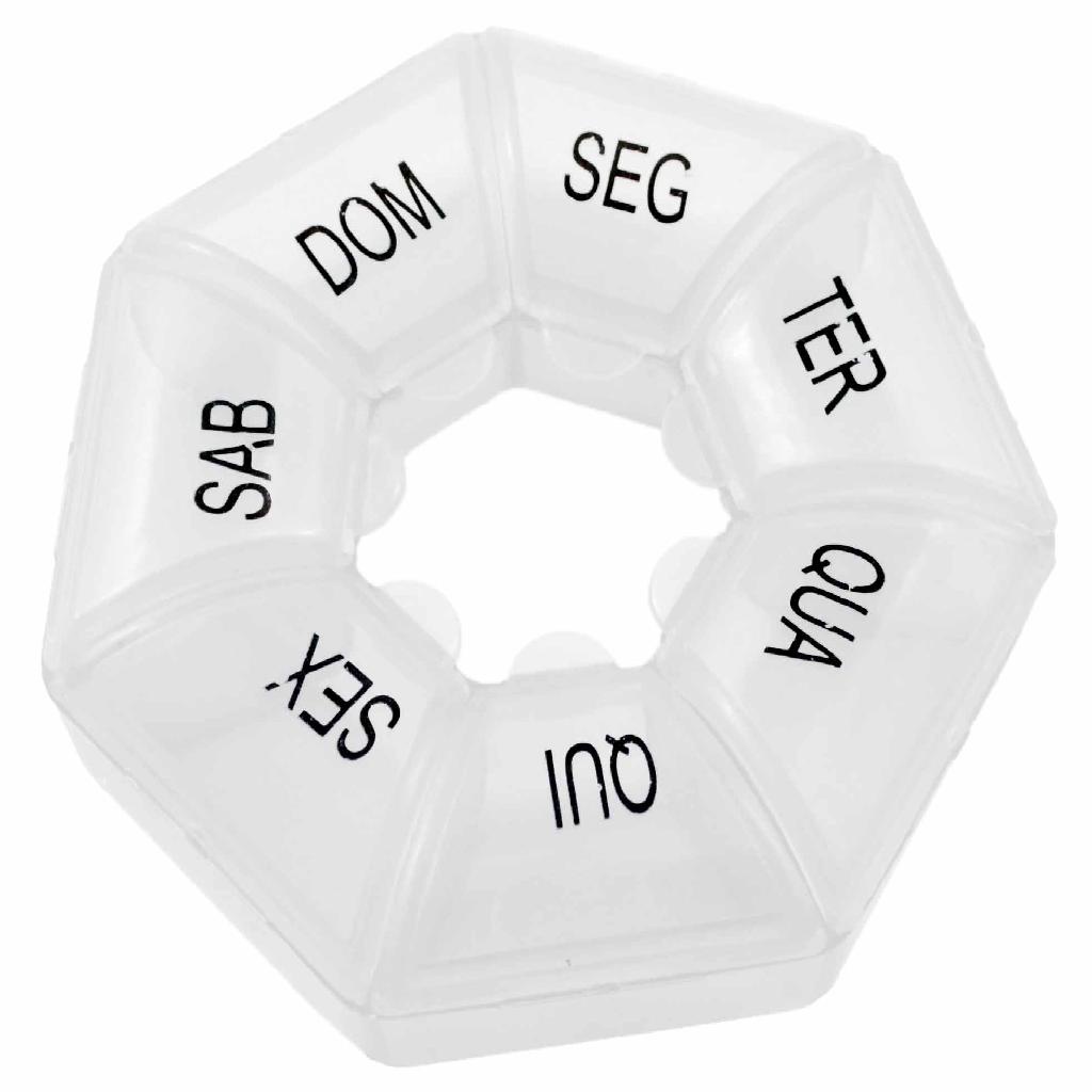Porta Comprimido Semanal 07 Divisória Caixinha Separadora Capsula Remédio Diário Organizadora Medicamentos em Oferta na Shopee