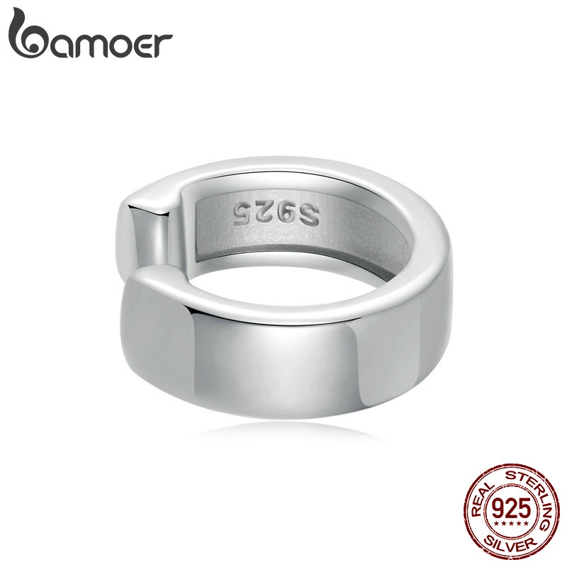 Brincos De 1 Peça De Bamoer 925 Sterling Sliver Metálicos De Uma Orelha Jóias De Punho Para Mulheres