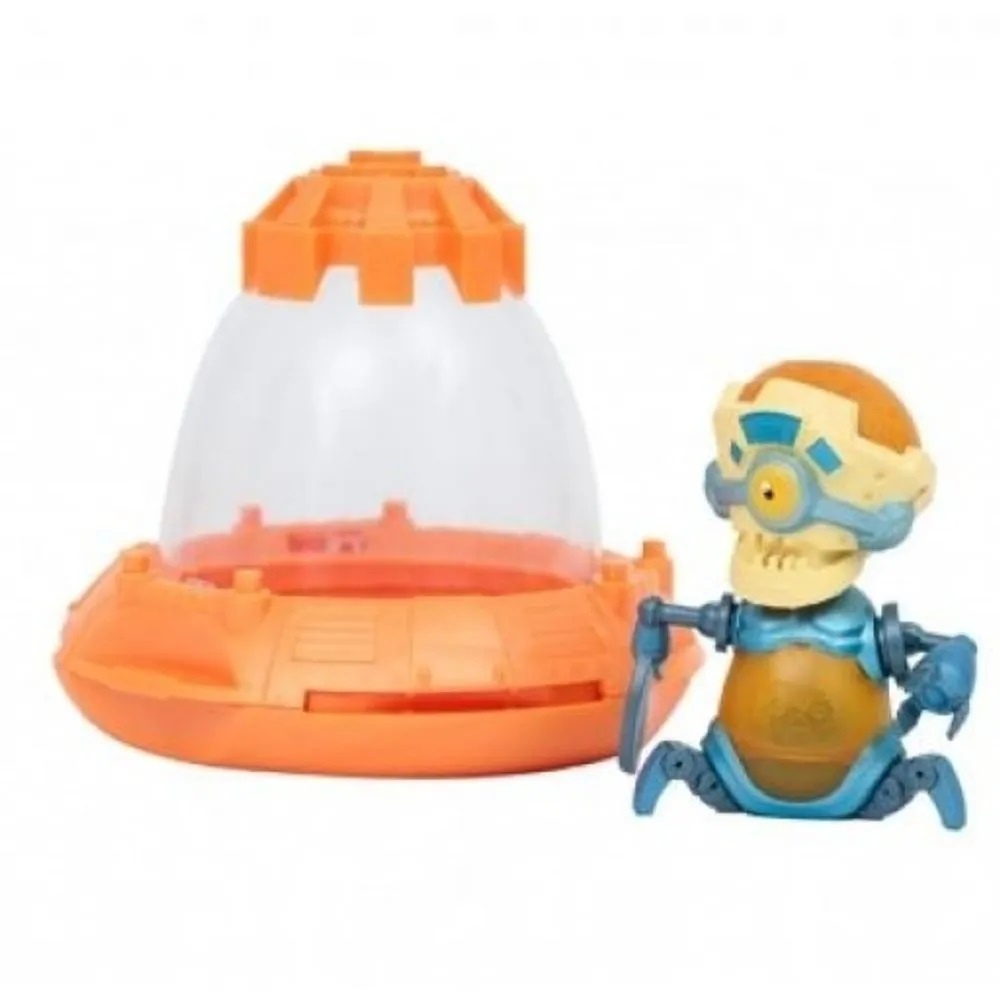 Exogini - Ufogino - Boneco com Nave Espacial Laranja - Candide