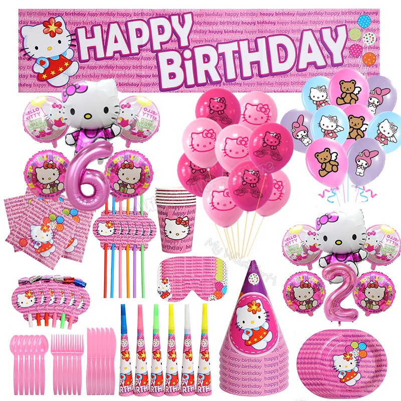Hello Kitty Pink Tema Festa De Aniversário Decoração