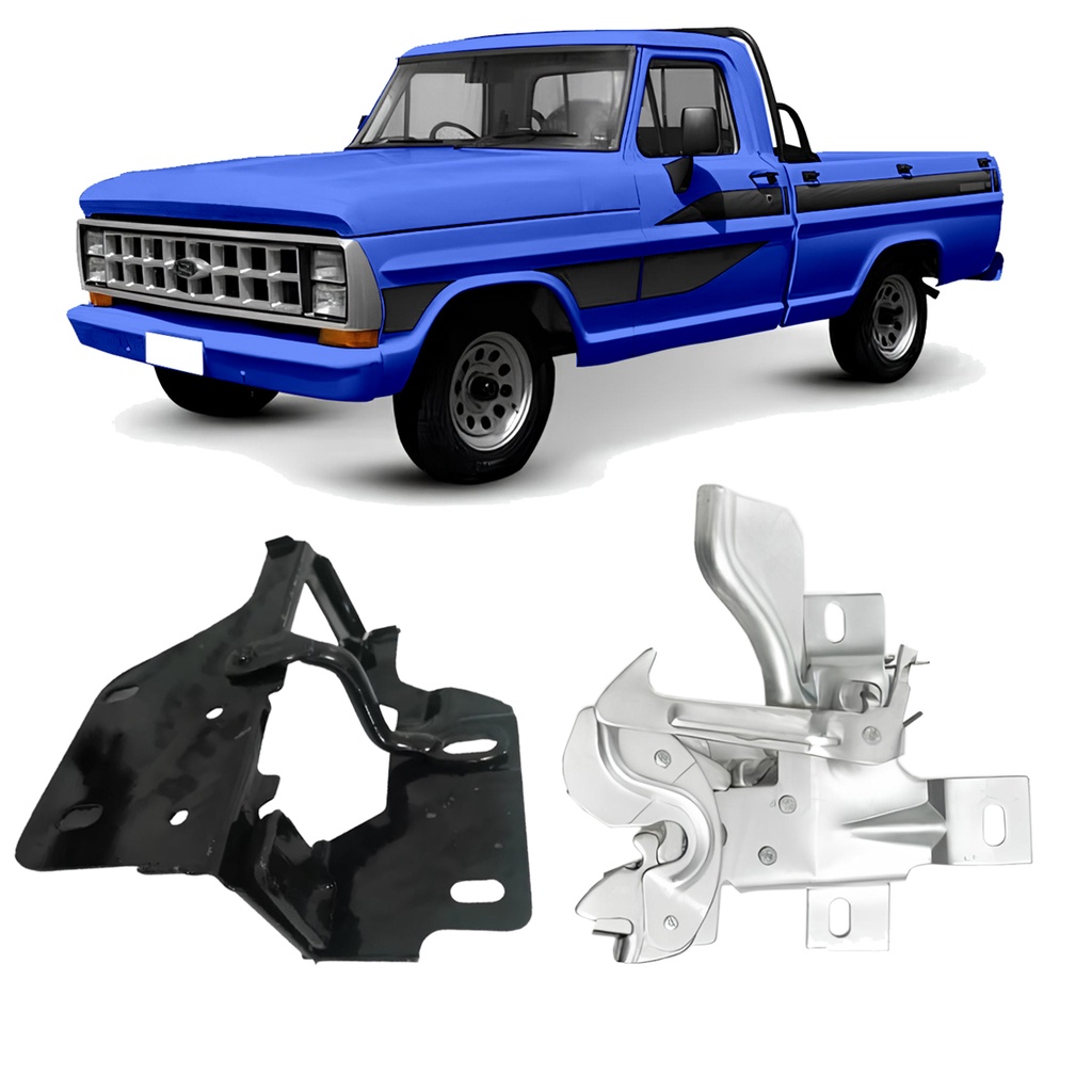 Kit Fechadura Superior Inferior Capô F100 F1000 F4000 F11000 F13000 72 a 88