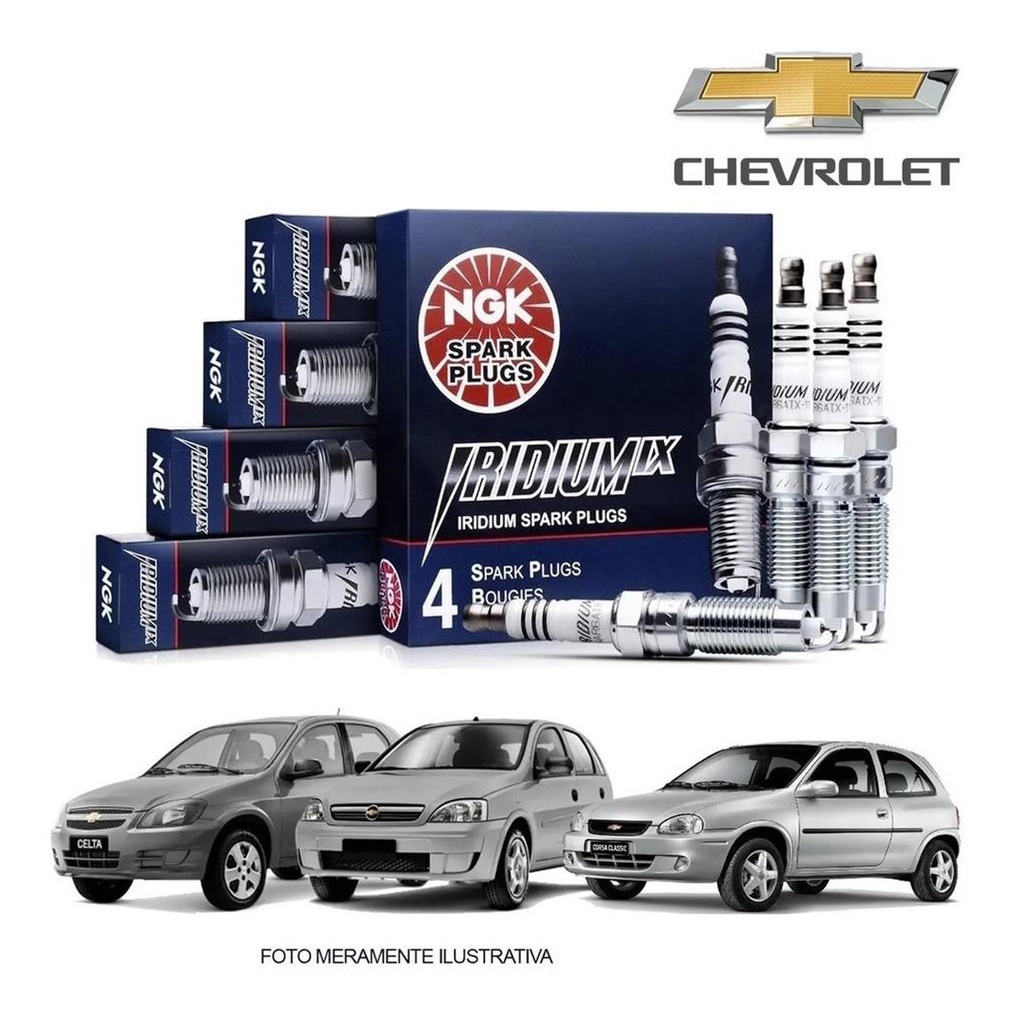 Jogo Vela Ngk Iridium Corsa Celta ONIX PRISMA 1.0 8v FLEX em Oferta na Shopee