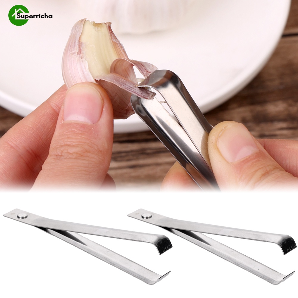 1/2 Pcs Manual De Aço Inoxidável Peeling Clipe De Alho/Descascador Nozes Vegetais/Ferramentas De Casca Pinça De Cozinha em Oferta na Shopee