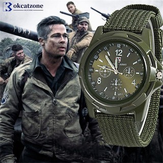 OKCATZONE Relógio Homem Quartzo De Nylon Lona Correia Casual Pulso Esportivo Q8T8