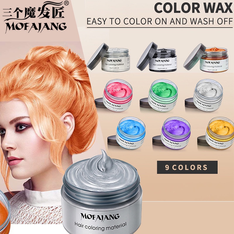 Creme de cera Mofajang Pomada Mofajang/Coloração Temporária/DIY/9 cores SCYJ Y03R COND